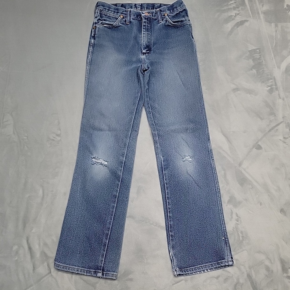 VTG Wrangler‎ Jeans Men 31x32 Whiskered Faded Cowboy Western Made in USA 947STR